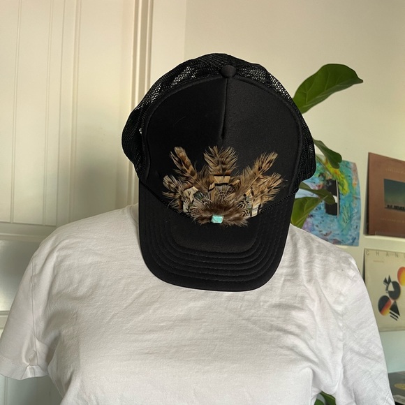 Western Feathered Trucker Hat - Picture 3 of 5